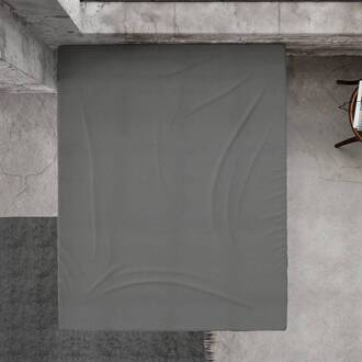 Dreamhouse Bedding Dreamhouse Hoeslaken Flanel Antraciet-180 x 200/210 cm