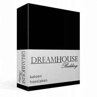 Dreamhouse Bedding Hoeslaken Katoen Zwart -160 x 200 cm