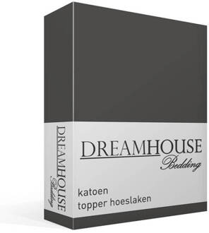 Dreamhouse Bedding Katoen Topper Hoeslaken - Lits-jumeaux (160x200 Cm) Grijs