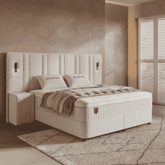Dreamhouse Boxspring Met Opbergruimte - Royal XL - Dekbed-Discounter.nl Beige - 160 x 200 cm