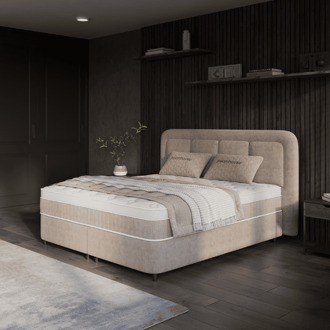 Dreamhouse Boxspring Met Opbergruimte - Velar - Dekbed-Discounter.nl Beige - 160 x 200 cm