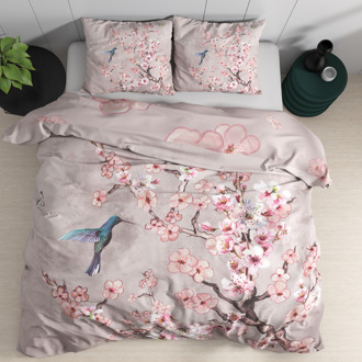 Dreamhouse Dekbedovertrek Katoen - Blossy - Lits-Jumeaux (240x220 Cm) - Roze & Meerkleurig Katoen - Dieren & Bloemen & Natuur - Dreamhouse - Dekbed-Discounter.nl