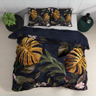 Dreamhouse Dekbedovertrek Katoen - Durk - Tweepersoons (200x200 Cm) - Blauw & Meerkleurig Katoen - Natuur & Bloemen - Dreamhouse - Dekbed-Discounter.nl