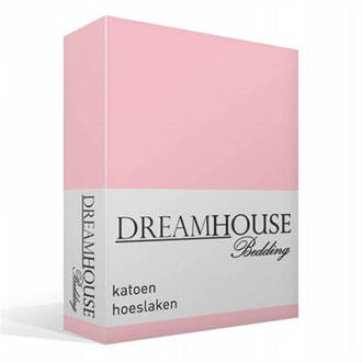 Dreamhouse Hoeslaken 100% Katoen - 90x200 - Eenpersoons - Roze