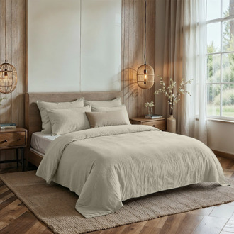 Dreamhouse Mousseline Dekbedovertrek - 240X200/220 + 2 x kussenslopen 60x70 - Wit