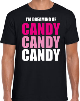Dreaming of candy fun t-shirt zwart voor heren 2XL