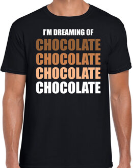 Dreaming of chocolate fun t-shirt zwart voor heren 2XL