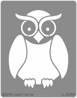 Dreamweaver stencil embossing metalen stencil LL 3039 Uil Buddy