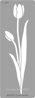Dreamweaver stencil embossing metalen stencil LL 377 Lange steel tulp