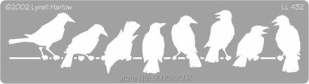 Dreamweaver stencil embossing metalen stencil LL 432 Kraaien
