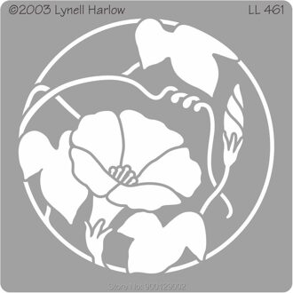 Dreamweaver stencil embossing metalen stencil LL 461 Morning Glory