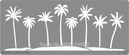 Dreamweaver stencil embossing metalen stencil LL 527 Acht palmen