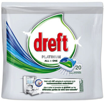 Dreft Vaatwastabletten platinum original (20 stuks)