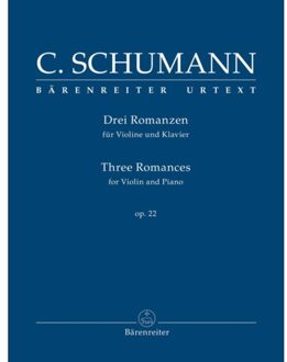 Drei Romanzen Für Violine Und Klavier Op. 22 - Bärenreiter Urtext - Clara Schumann