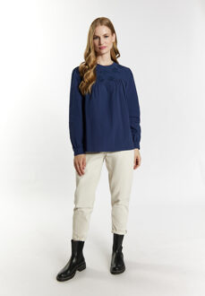 dreimaster Bloes met lange mouwen Dames marine - maat Marineblauw