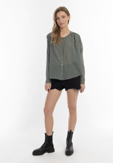 dreimaster Bloes met lange mouwen Dames olijf