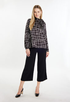 dreimaster Bloes met lange mouwen Dames zwart en wit Zwart en Gebroken Wit - S