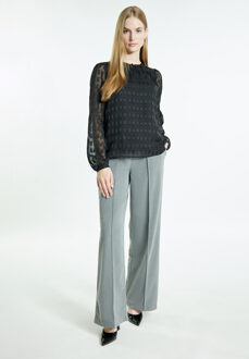 dreimaster Bloes met lange mouwen Dames zwart