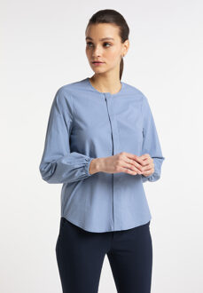 dreimaster Blouse Dames Grijs-blauw Blauw en Grijs Multi