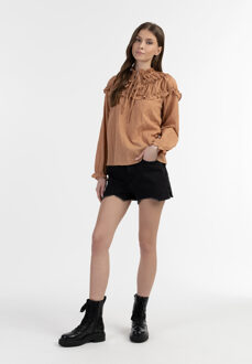 dreimaster Blouse Dames lichte roest - XS