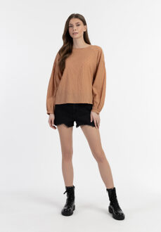 dreimaster Blouse Dames lichte roest