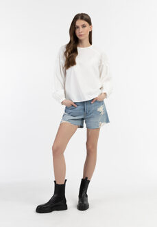 dreimaster Blouse Dames wolwit Gebroken wit