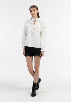 dreimaster Blouse Dames wolwit - maat Gebroken wit