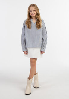 dreimaster Blouse Meisje Donker marineblauwe strepen - 11J / 146cm
