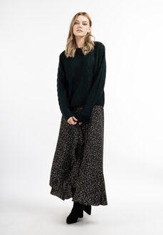 dreimaster Gebreide trui Dames donkergroen - maat