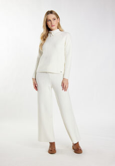 dreimaster Gebreide trui Dames wolwit - maat L Gebroken wit