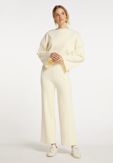 dreimaster Gebreide trui incus Dames wolwit Gebroken wit - M/L