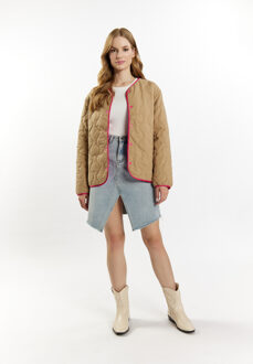 dreimaster Gewatteerd jack Dames taupe - L