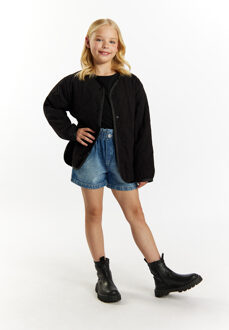 dreimaster Gewatteerd jack Meisje zwart - maat 11J / 146cm