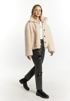 dreimaster Jas Dames wolwit Gebroken wit