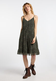 dreimaster Jurk Dames Zwart Veelkleurig Zwart/Veelkleurig