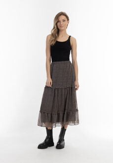 dreimaster Maxi rok Dames zwart en wit Zwart/wit - S