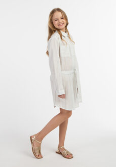 dreimaster Overhemd blouse jurk Meisje Lichtblauwe strepen - maat