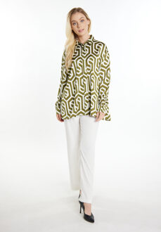 dreimaster overhemdblouse Dames Gebroken wit olijf - M