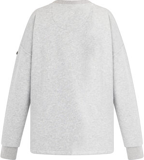 dreimaster Oversized sweatshirt Dames licht grijs melange - maat Lichtgrijs