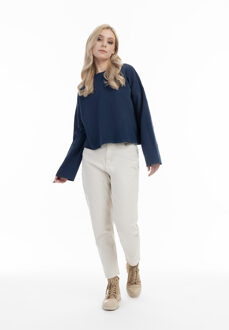 dreimaster Oversized sweatshirt Dames marine - maat Marineblauw
