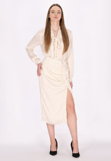 dreimaster Rock Dames Wol Wit Gestippeld - M