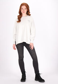 dreimaster Sweatshirt Dames wol wit melange - maat M Grijs
