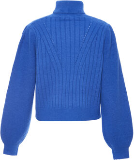 dreimaster Trui met coltrui Dames blauw