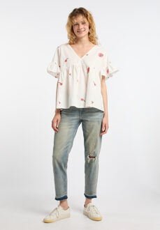 dreimaster Tuniek Dames Gebroken wit koraal - maat