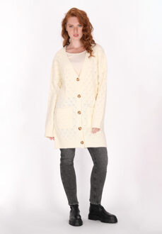 dreimaster Vest Dames wol wit melange - maat Veelkleurig