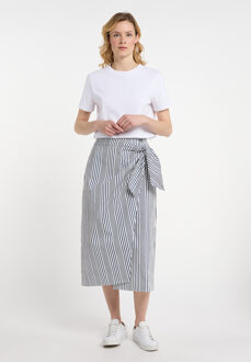 dreimaster Wikkelrok Dames gebroken wit/goud Marineblauw - S