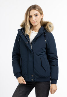dreimaster Winter parka stormwolk Dames donker marine Marineblauw