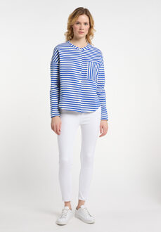 dreimaster Zweetjasje Dames blauw wit Blauw en wit