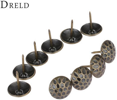 DRELD 10pcs 19*20mm Upholstery Nail Tachas Jewelry Gift Box Sofa Decorative Furniture Nails Tacks Stud Pushpin Antique Hardware