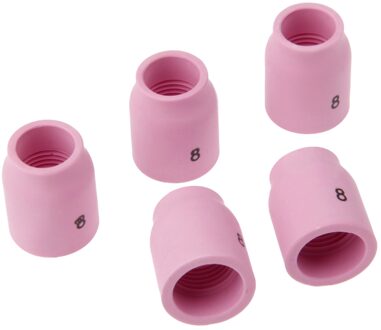 DRELD 5 stks TIG Alumina Nozzle Gas Lens Keramische Shield Cups 53N61S 8 # Fit Lastoorts Accessoires SR PTA DB WP 9 20 25 Serie